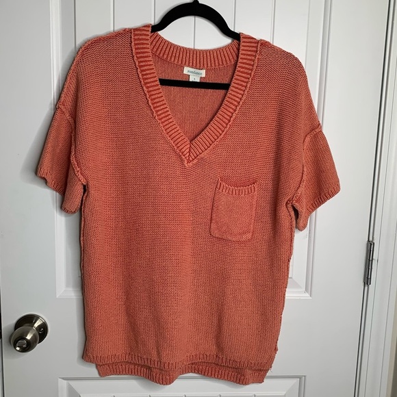 Sundance short sleeves‎ chunky V neck sweater size small - Picture 1 of 5